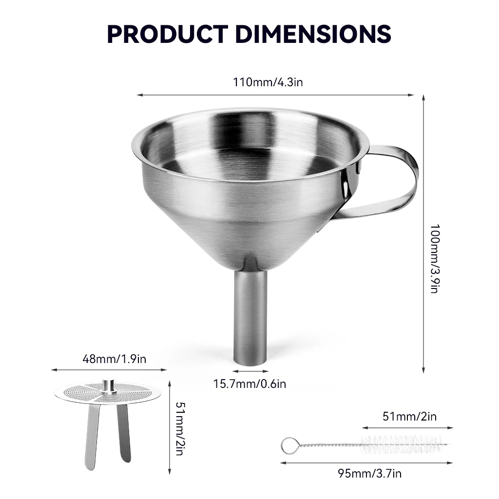 3D Stainless Steel Funnel - Image 5