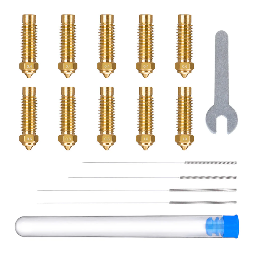 Multi-Size Brass Nozzle Kit for Neptune 4 Series