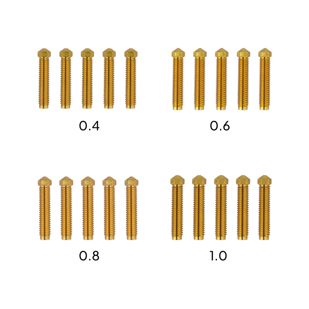 Multi-Size Brass Nozzle Kit for OrangeStorm Giga