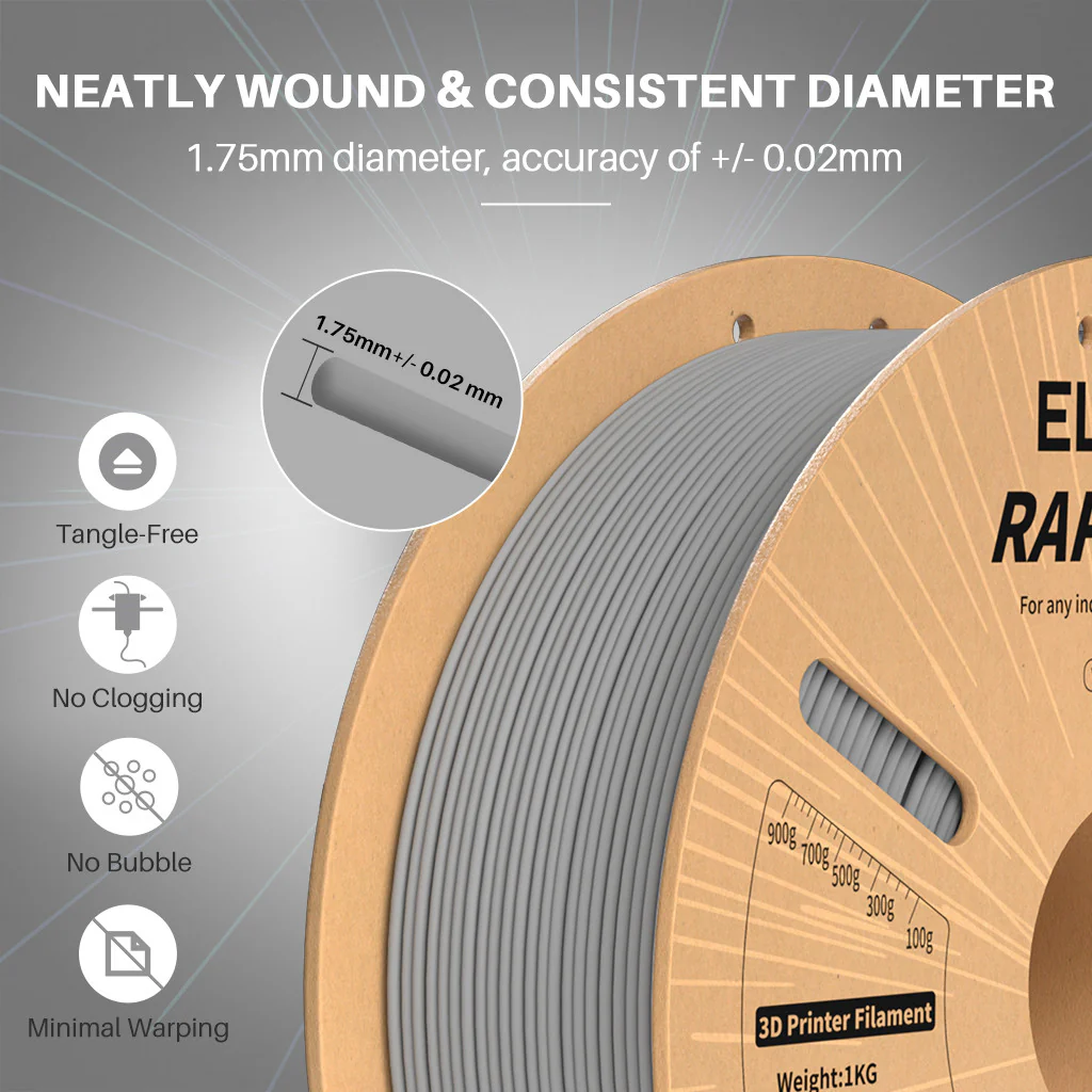Rapid PLA Plus Filament Grey 10 kg - Image 4